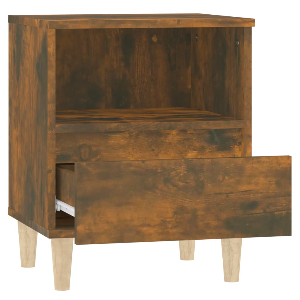 Comodini 2pz Rovere Fumo 40x35x50 cm - homemem39