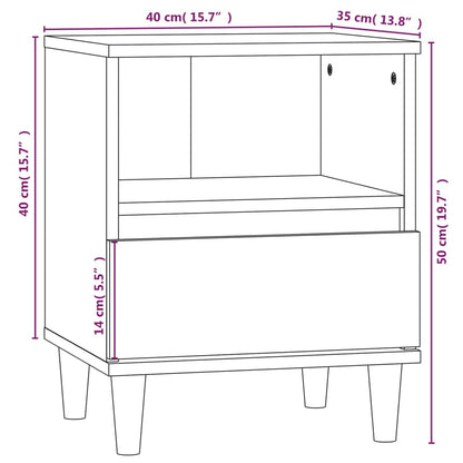 Comodini 2pz Rovere Fumo 40x35x50 cm - homemem39
