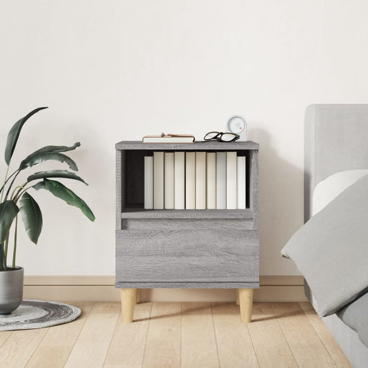 Comodino Grigio Sonoma 40x35x50 cm - homemem39