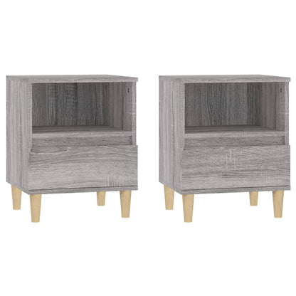 Comodino 2 pz Grigio Sonoma 40x35x50 cm - homemem39