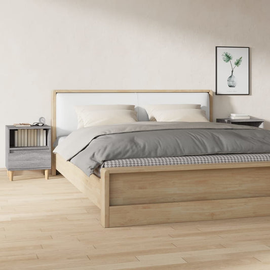 Comodino 2 pz Grigio Sonoma 40x35x50 cm - homemem39