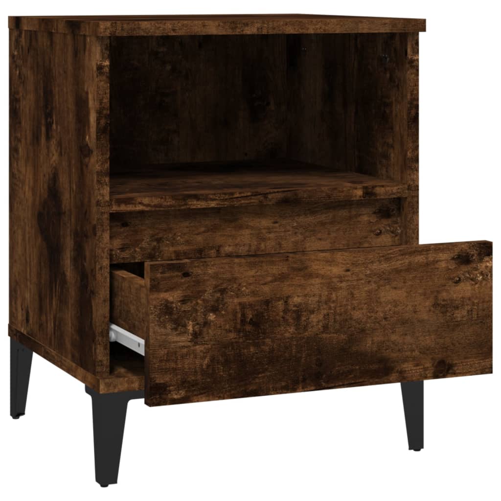 Comodini 2pz Rovere Fumo 40x35x50 cm - homemem39