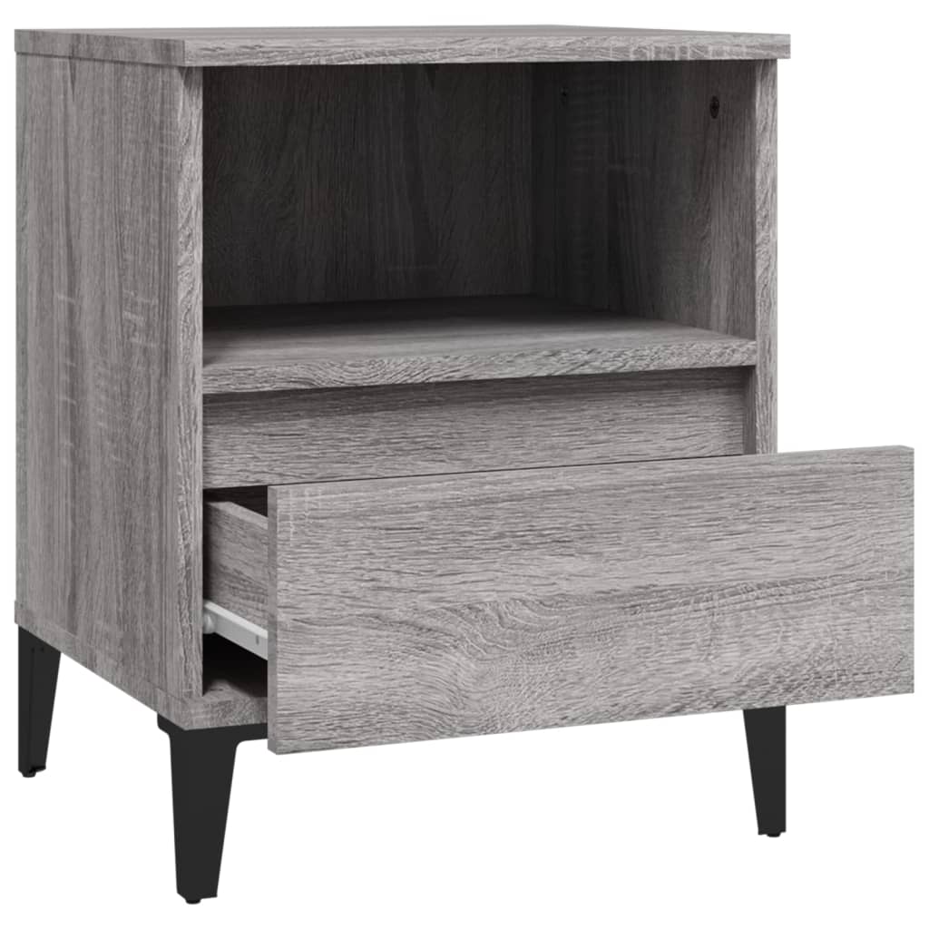 Comodino 2 pz Grigio Sonoma 40x35x50 cm - homemem39