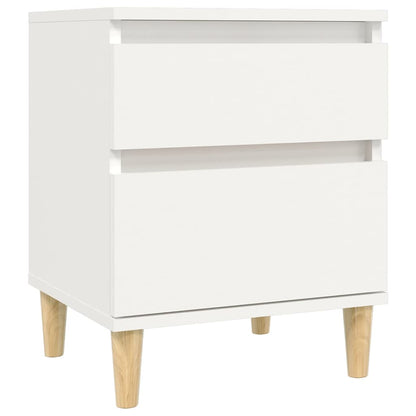 Comodini 2 pz in Bianco 40x35x50 cm - homemem39