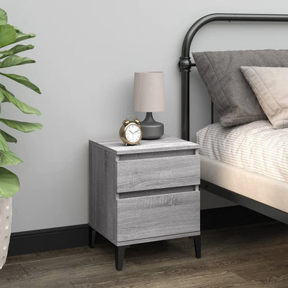 Comodino 2 pz Grigio Sonoma 40x35x50 cm - homemem39
