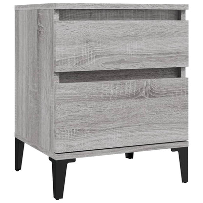 Comodino 2 pz Grigio Sonoma 40x35x50 cm - homemem39