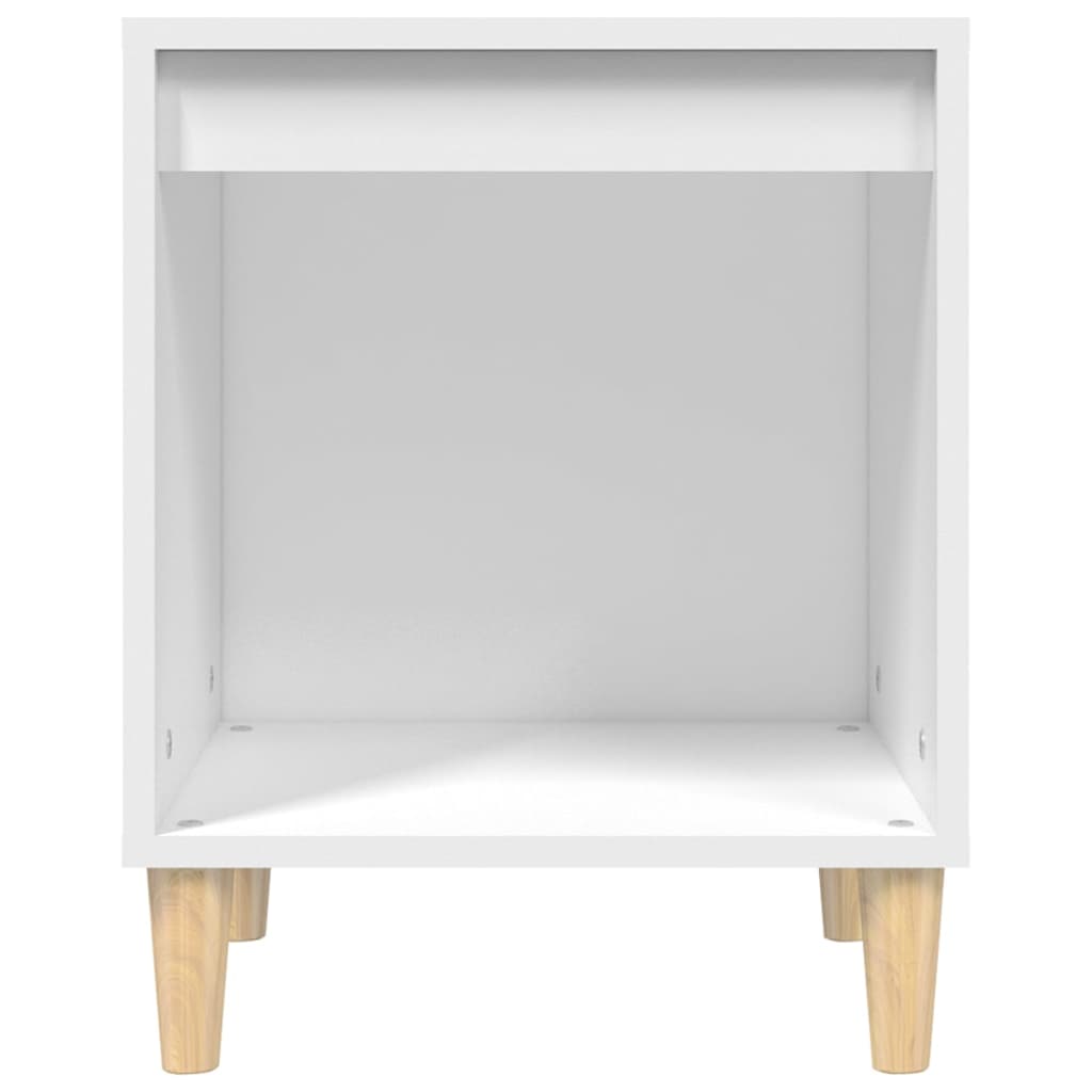 Comodino Bianco 40x35x50 cm in Legno Multistrato - homemem39