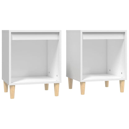 Comodini 2 pz in Bianco 40x35x50 cm - homemem39