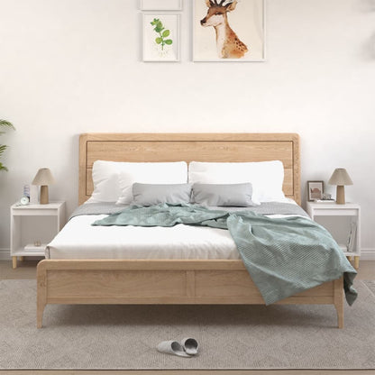 Comodini 2 pz in Bianco 40x35x50 cm - homemem39