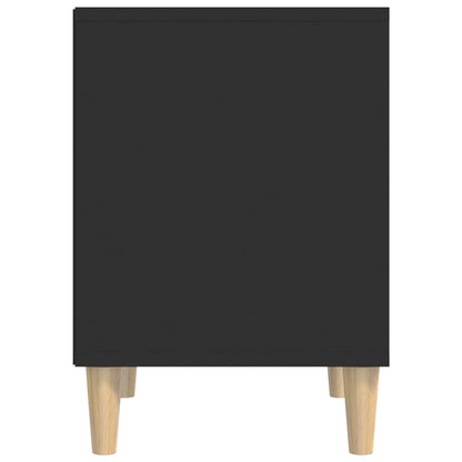 Comodino Nero 40x35x50 cm in Legno Multistrato - homemem39