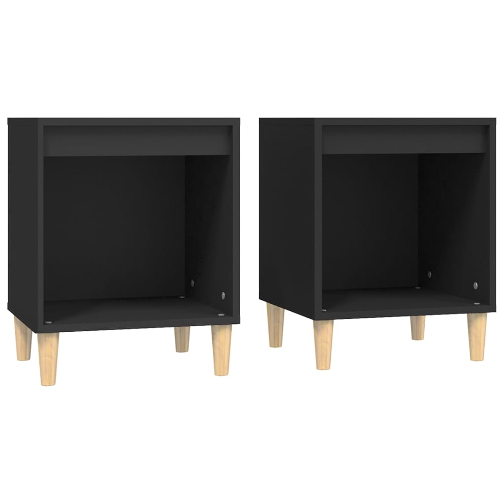 Comodini 2 pz Nero 40x35x50 cm - homemem39