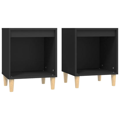 Comodini 2 pz Nero 40x35x50 cm - homemem39