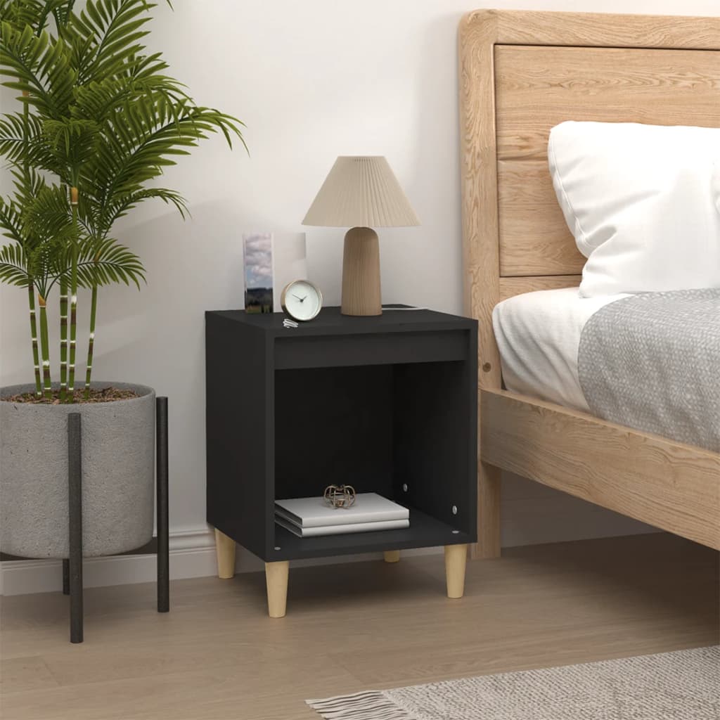 Comodini 2 pz Nero 40x35x50 cm - homemem39
