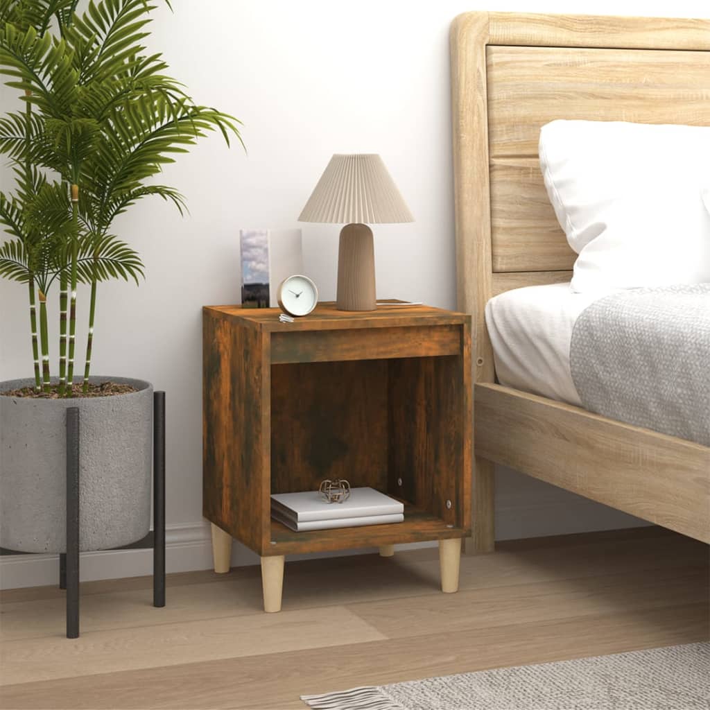 Comodini 2pz Rovere Fumo 40x35x50 cm - homemem39