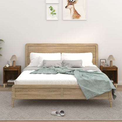 Comodini 2pz Rovere Fumo 40x35x50 cm - homemem39