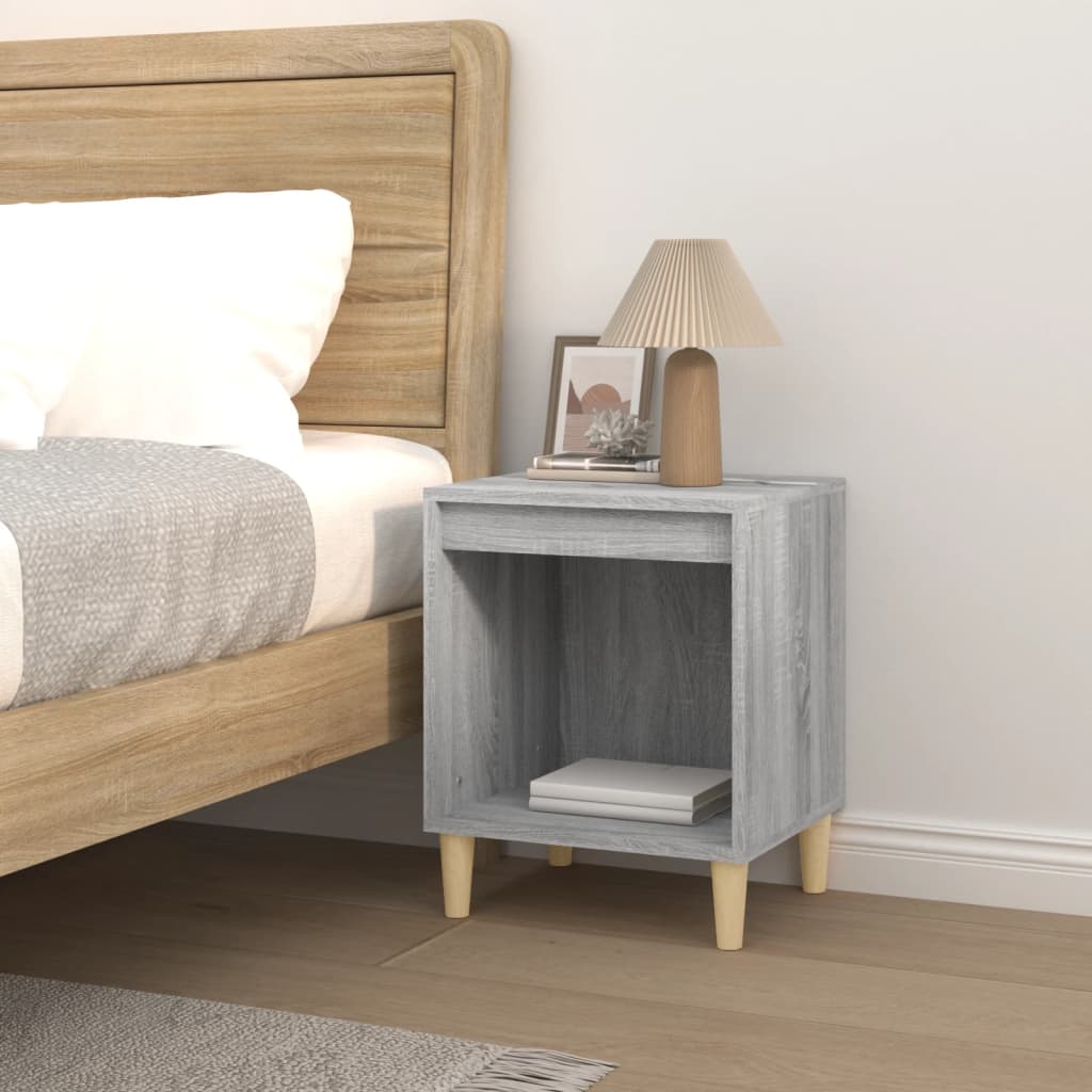 Comodino Grigio Sonoma 40x35x50 cm - homemem39