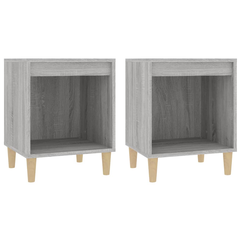 Comodino 2 pz Grigio Sonoma 40x35x50 cm - homemem39