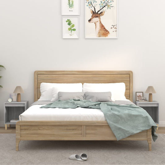 Comodino 2 pz Grigio Sonoma 40x35x50 cm - homemem39