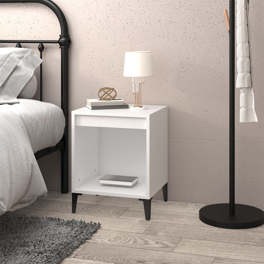 Comodino Bianco 40x35x50 cm - homemem39