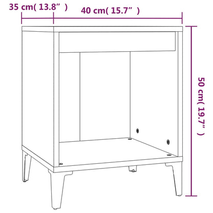 Comodini 2 pz in Bianco 40x35x50 cm - homemem39