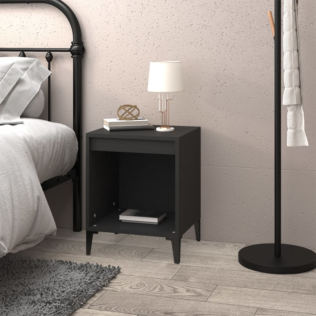 Comodino Nero 40x35x50 cm - homemem39