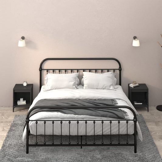 Comodini 2 pz Nero 40x35x50 cm - homemem39