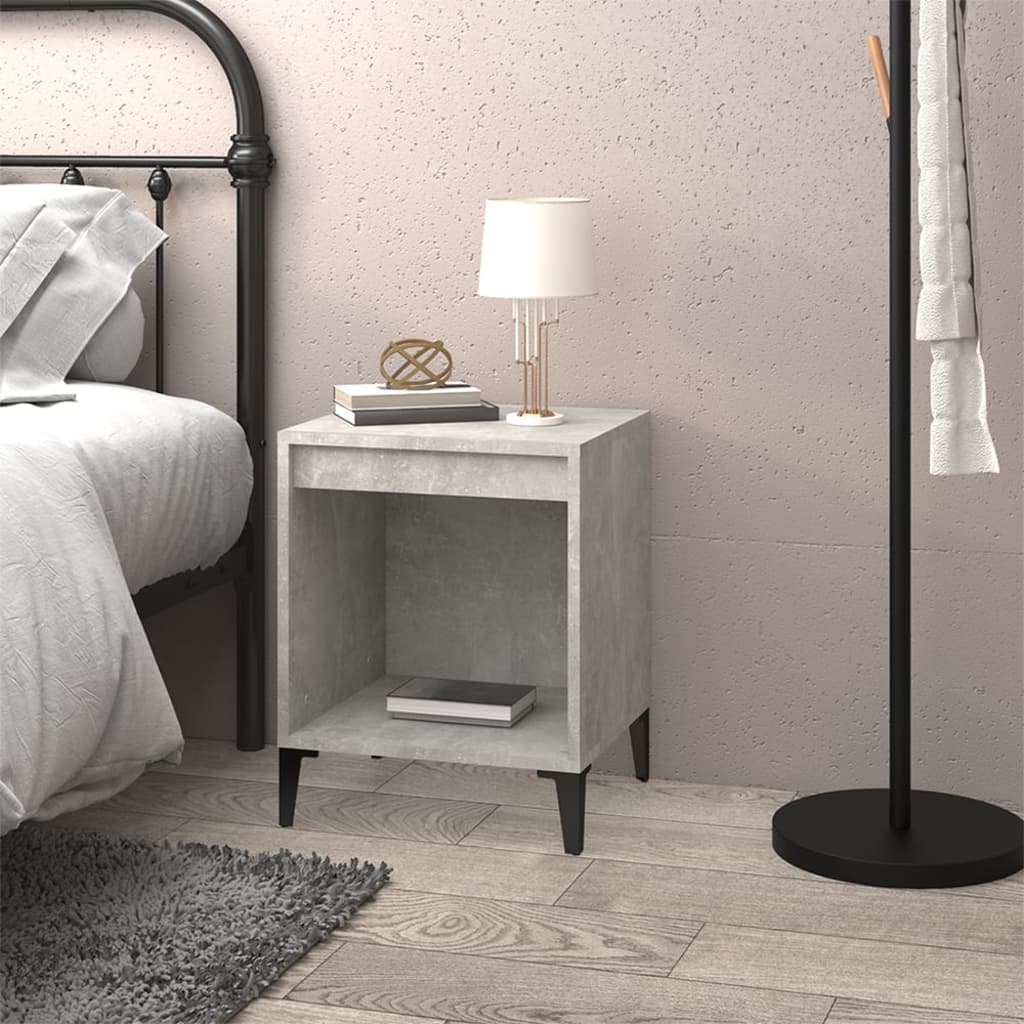 Comodino Grigio Cemento 40x35x50 cm - homemem39