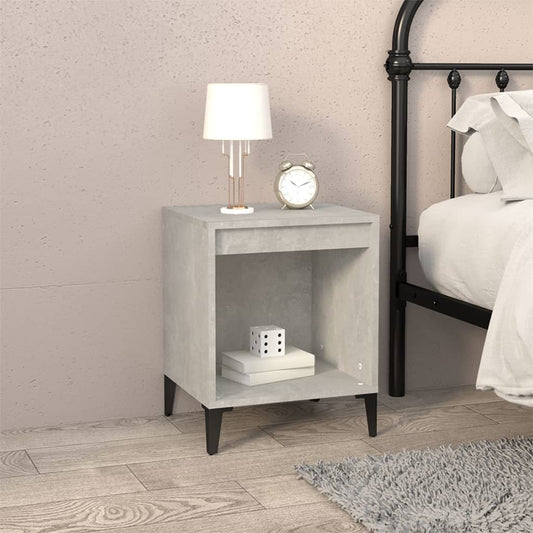 Comodino Grigio Cemento 40x35x50 cm - homemem39