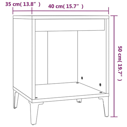 Comodini 2 pz Grigio Cemento 40x35x50 cm - homemem39
