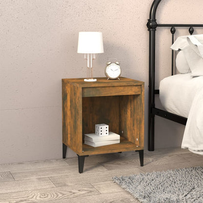Comodini 2pz Rovere Fumo 40x35x50 cm - homemem39