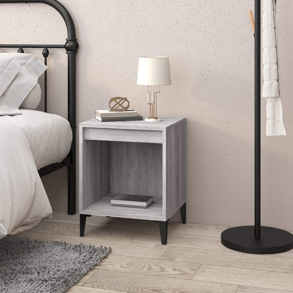 Comodino Grigio Sonoma 40x35x50 cm - homemem39