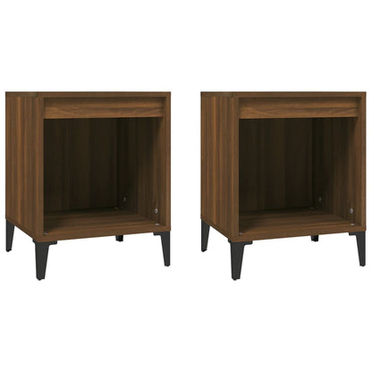 Comodini 2 pz Rovere Marrone 40x35x50 cm - homemem39