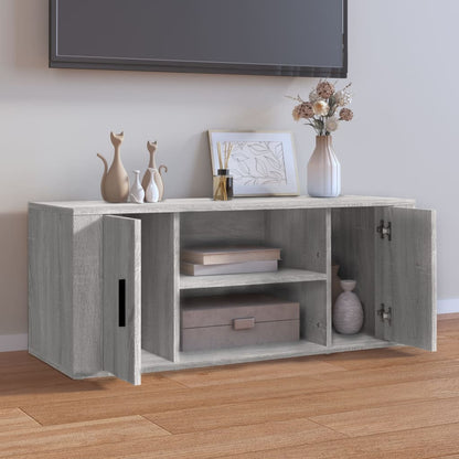 Mobile TV Grigio Sonoma 100x35x40 cm in Legno Multistrato - homemem39