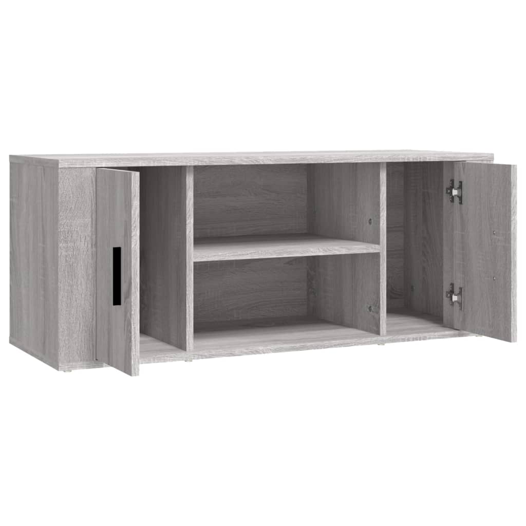 Mobile TV Grigio Sonoma 100x35x40 cm in Legno Multistrato - homemem39