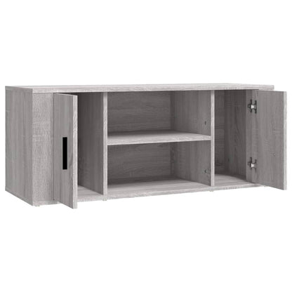 Mobile TV Grigio Sonoma 100x35x40 cm in Legno Multistrato - homemem39