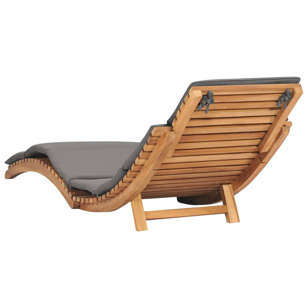 Lettini Prendisole 2 pz con Cuscini in Legno Massello di Teak - homemem39