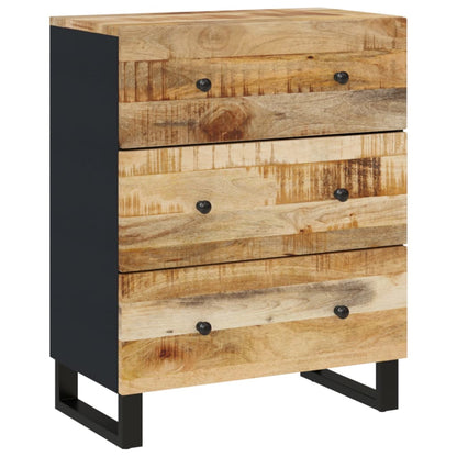 Credenze 2 pz 60x33x75 cm in Legno di Mango Grezzo | homemem39