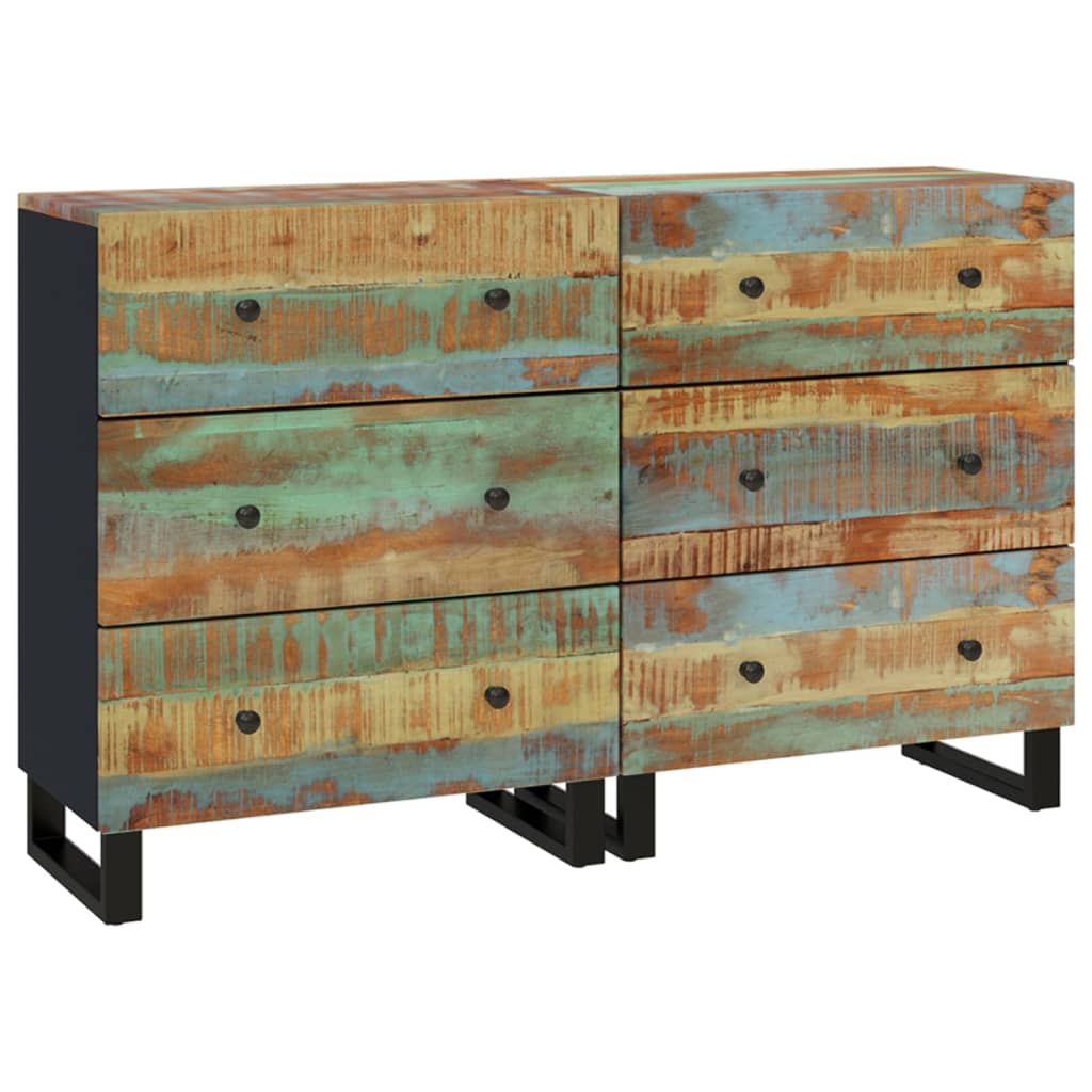 Credenze 2pz 60x33x75 cm in Legno Massello di Recupero | homemem39