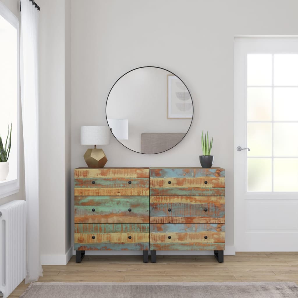 Credenze 2pz 60x33x75 cm in Legno Massello di Recupero | homemem39