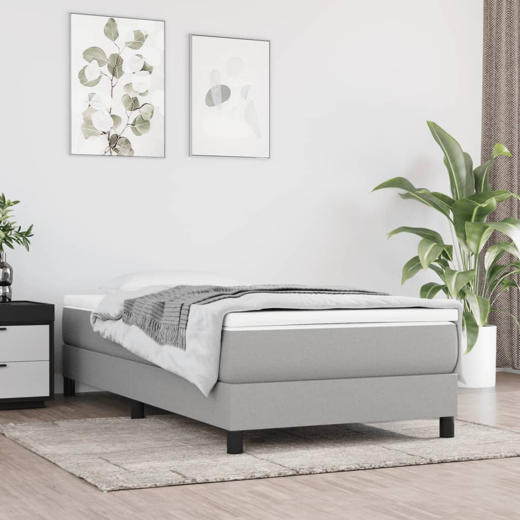 Struttura Letto a Rete a Molle Grigio Chiaro 80x200 cm Tessuto | homemem39