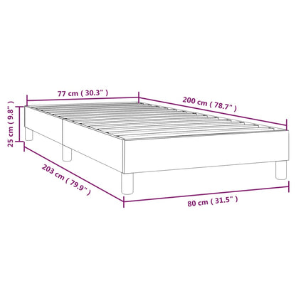 Struttura Letto a Rete a Molle Grigio Scuro 80x200 cm Tessuto | homemem39