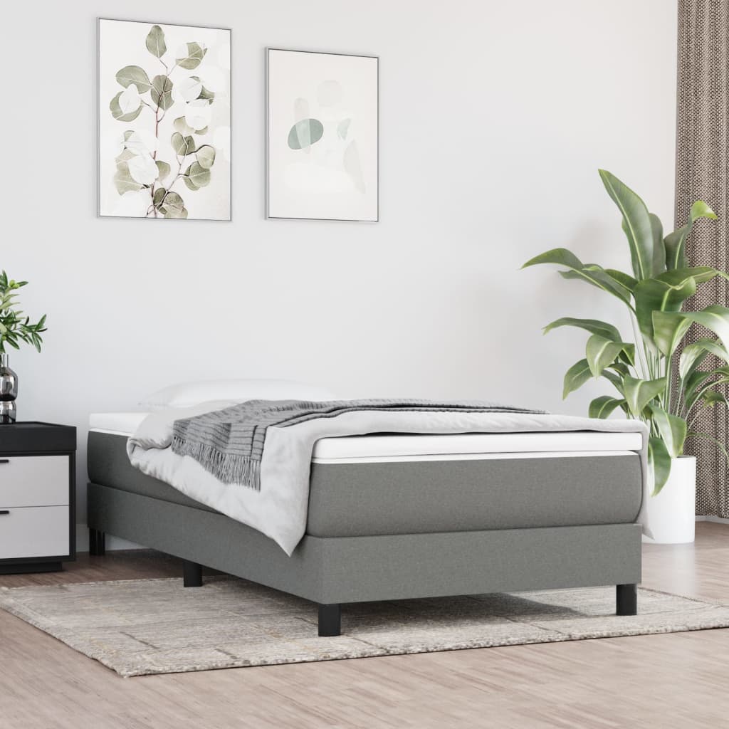 Struttura Letto a Rete a Molle Grigio Scuro 80x200 cm Tessuto | homemem39