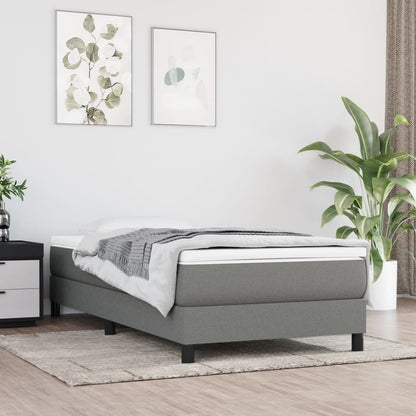 Struttura Letto a Rete a Molle Grigio Scuro 80x200 cm Tessuto | homemem39