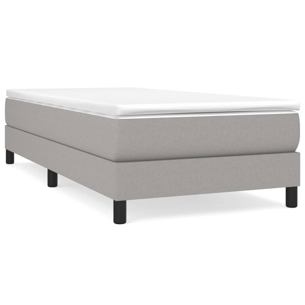 Struttura Letto a Rete a Molle Grigio Chiaro 90x190 cm Tessuto | homemem39