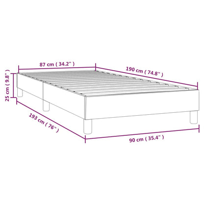 Struttura Letto a Rete a Molle Grigio Scuro 90x190 cm Tessuto | homemem39