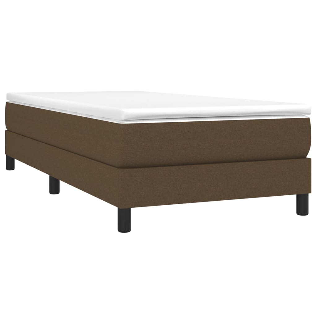 Struttura Letto a Rete a Molle Marrone Scuro 90x190 cm Tessuto | homemem39