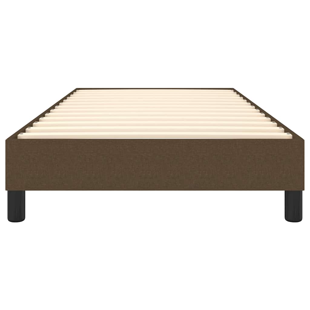 Struttura Letto a Rete a Molle Marrone Scuro 90x190 cm Tessuto