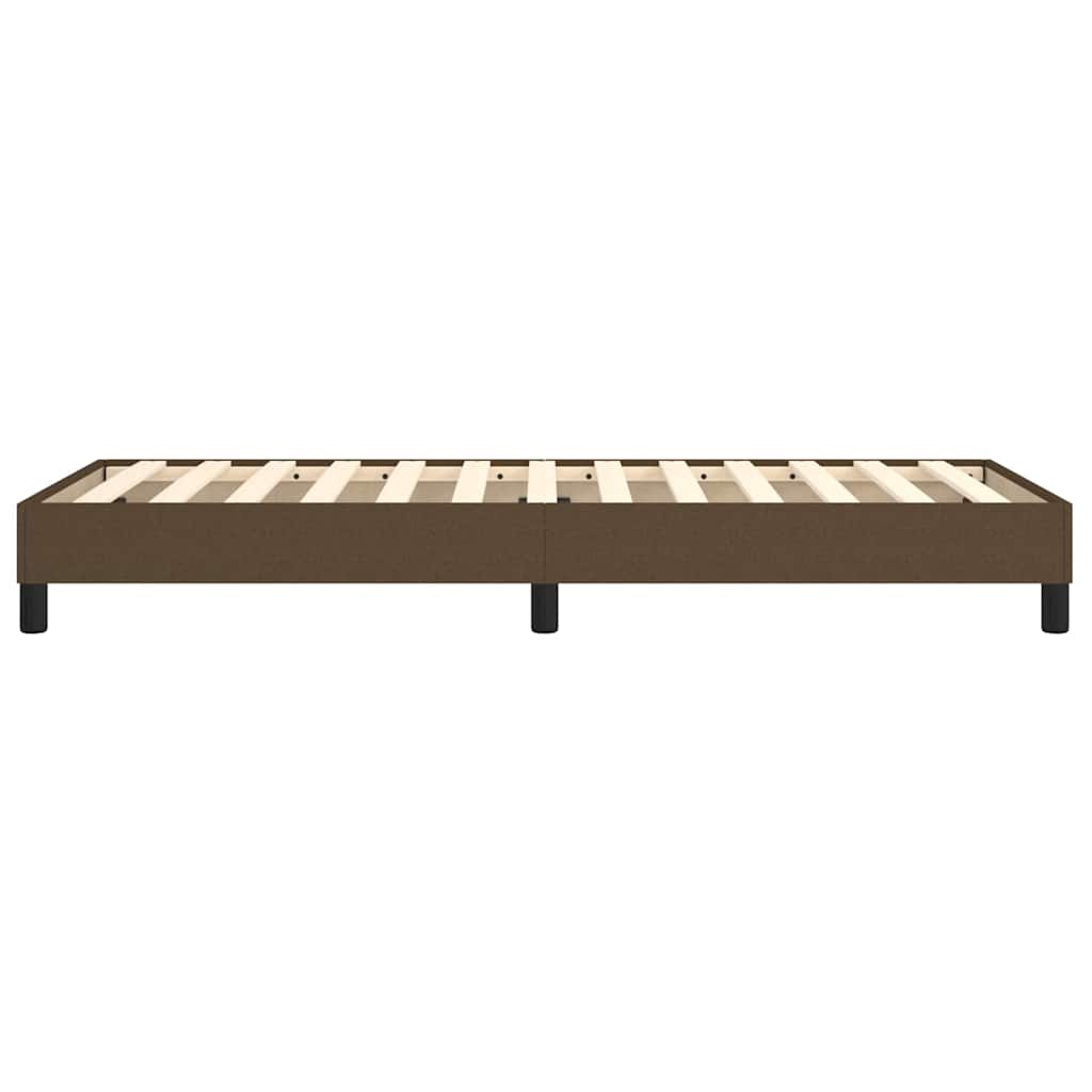 Struttura Letto a Rete a Molle Marrone Scuro 90x190 cm Tessuto