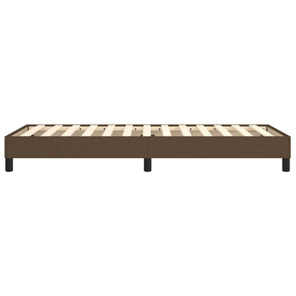 Struttura Letto a Rete a Molle Marrone Scuro 90x190 cm Tessuto
