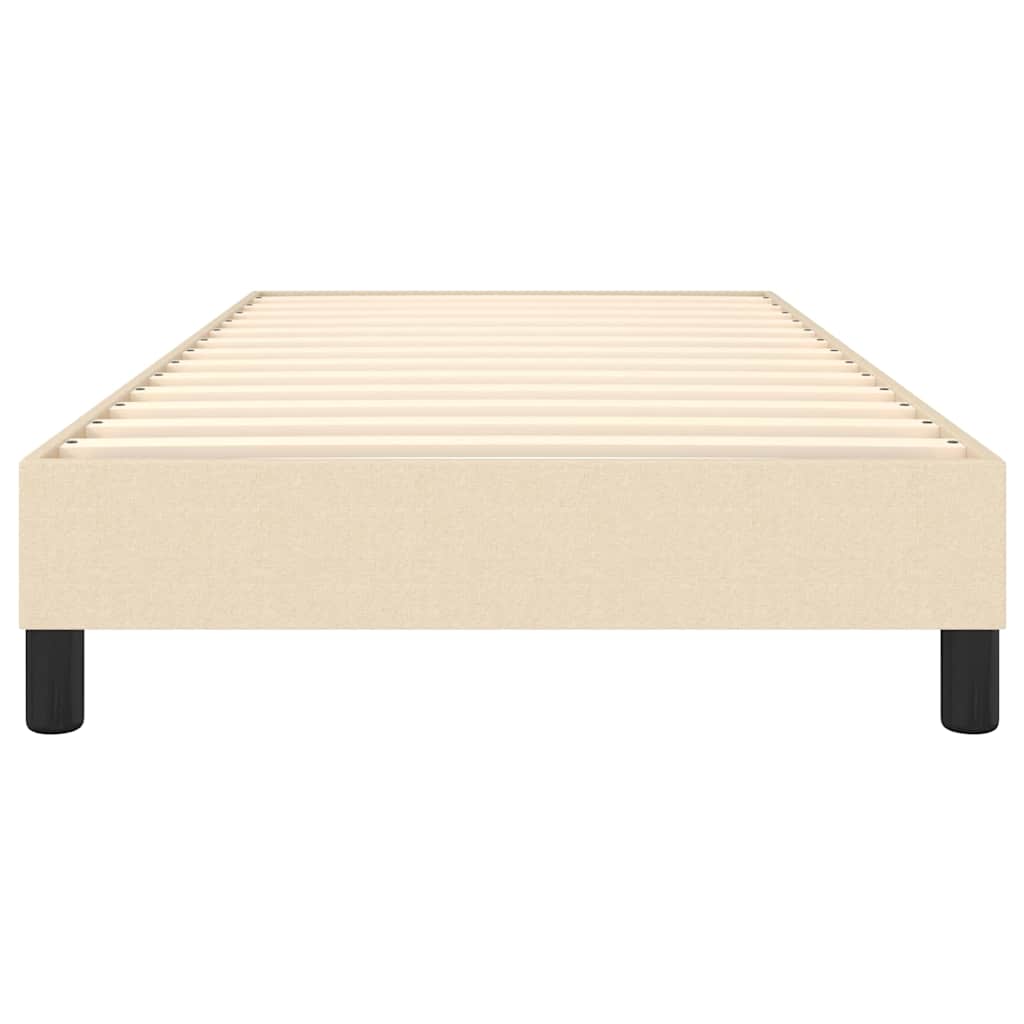 Struttura Letto a Rete a Molle Crema 90x190 cm in Tessuto